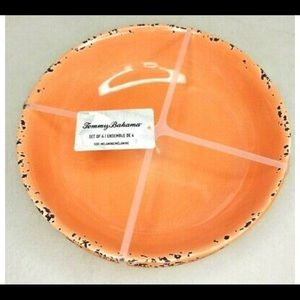Tommy Bahama Melamine Orange Crackle Bowls